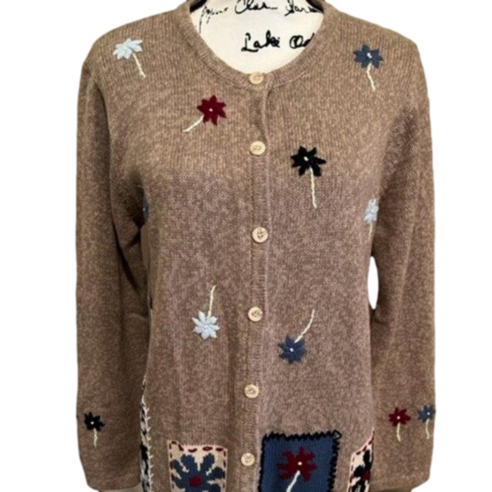 Stitches in Time vintage Button Down Cardigan Sweater Size Medium